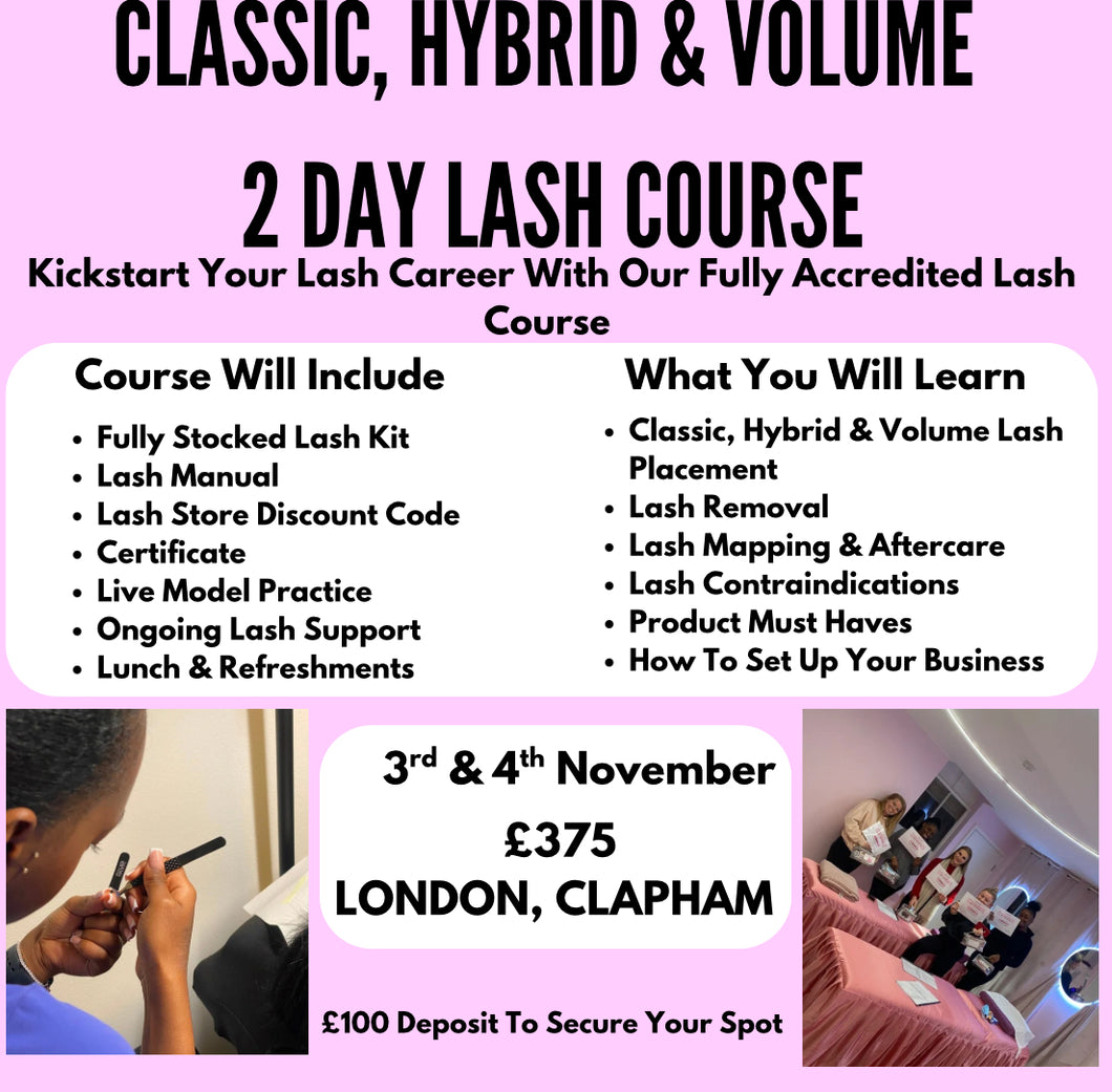 Classic, Hybrid & Volume Lash Course & Kit