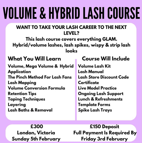 Volume & Hybrid Lash Course